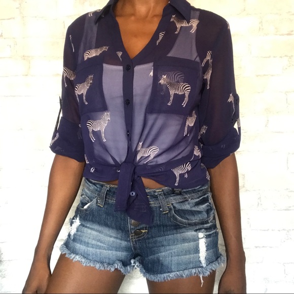 EXPRESS | zebra print portofine shirt - Picture 3 of 8